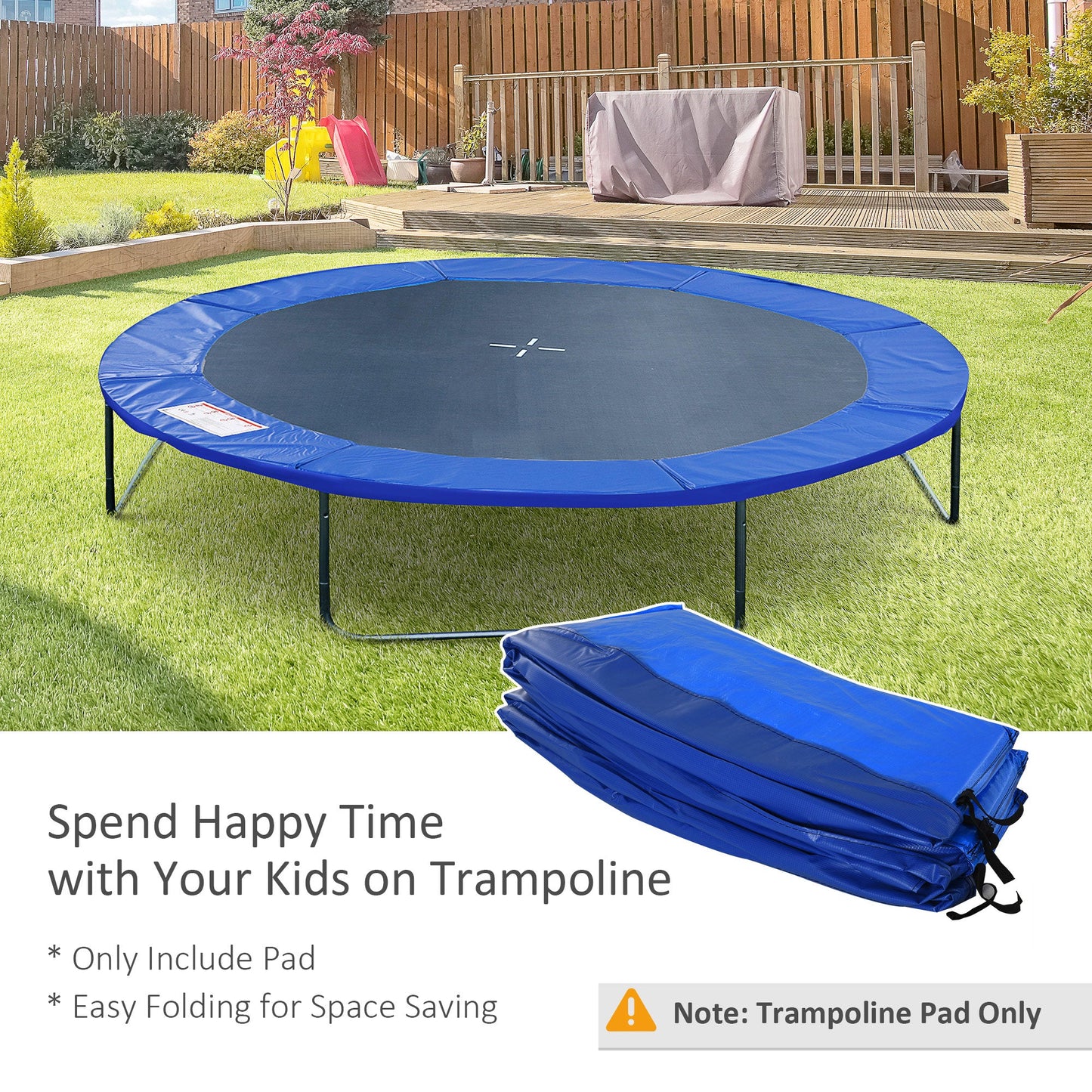 244cm Trampoline Pad Pads Replacement Safety Surround Pads Padding - 8ft Blue