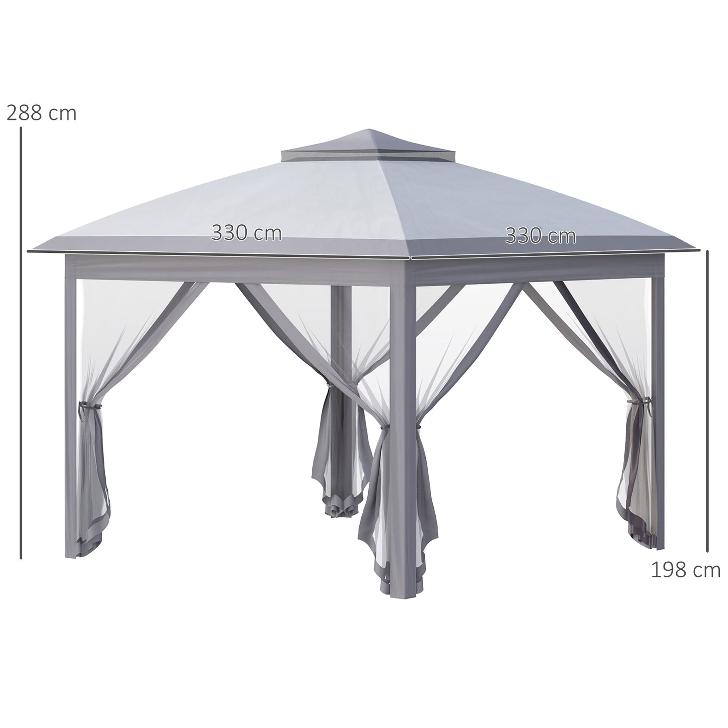 330cm x 330cm Pop Up Canopy