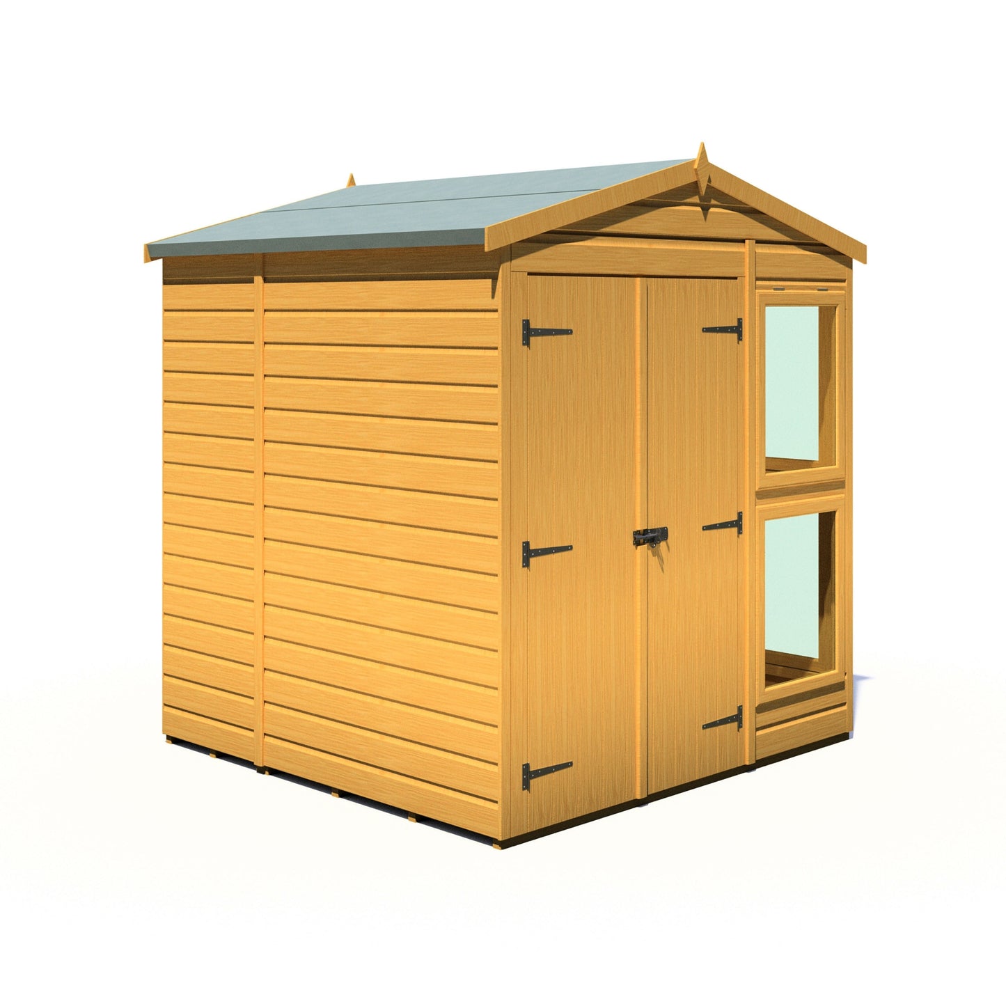 Shire Sun Hut 5' 10" x 6' 1" Apex Potting Shed - Classic Coated Shiplap