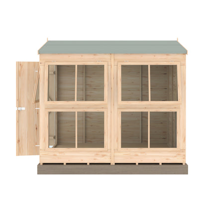 Shire Sun Hut 7' 9" x 6' 1" Apex Potting Shed - Classic Coated Shiplap