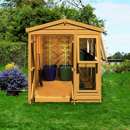 Shire Sun Hut 11' 8" x 6' 1" Apex Potting Shed - Premium Coated Shiplap