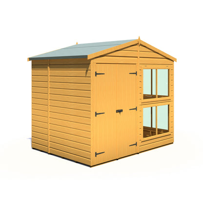 Shire Sun Hut 5' 10" x 8' Apex Potting Shed - Classic Coated Shiplap