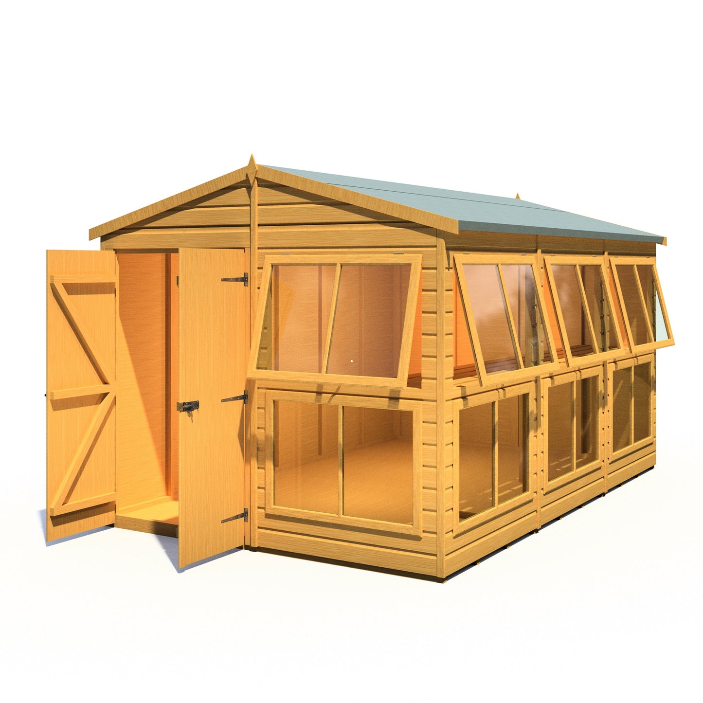 Shire Sun Hut 11' 8" x 8' Apex Potting Shed - Premium Coated Shiplap