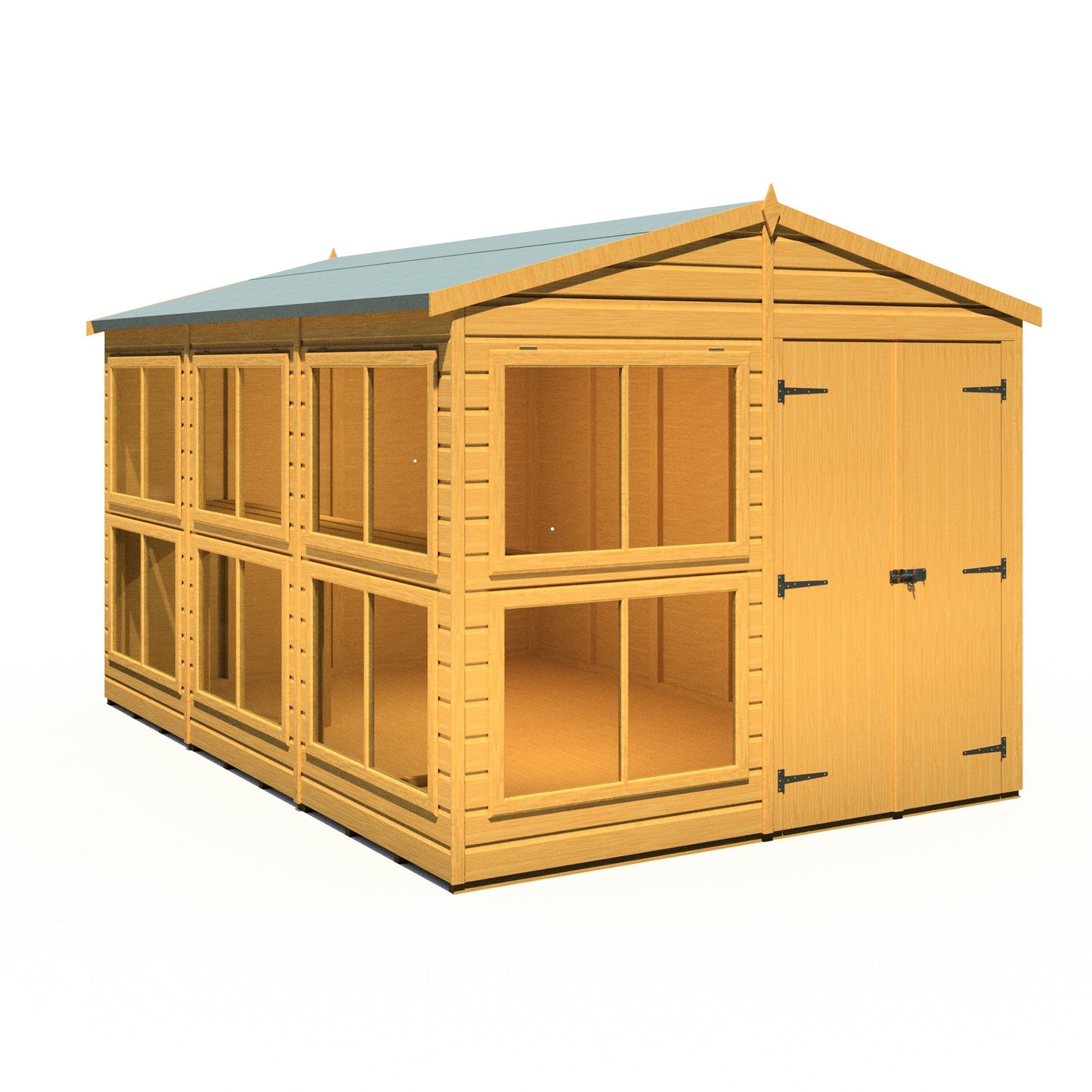 Shire Sun Hut 11' 8" x 8' Apex Potting Shed - Premium Coated Shiplap