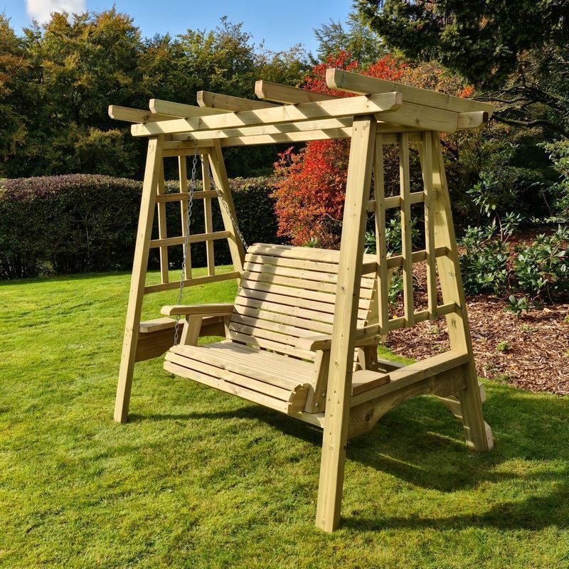 Pergola Garden Swing Seat by Churnet Valley - 2 Seats