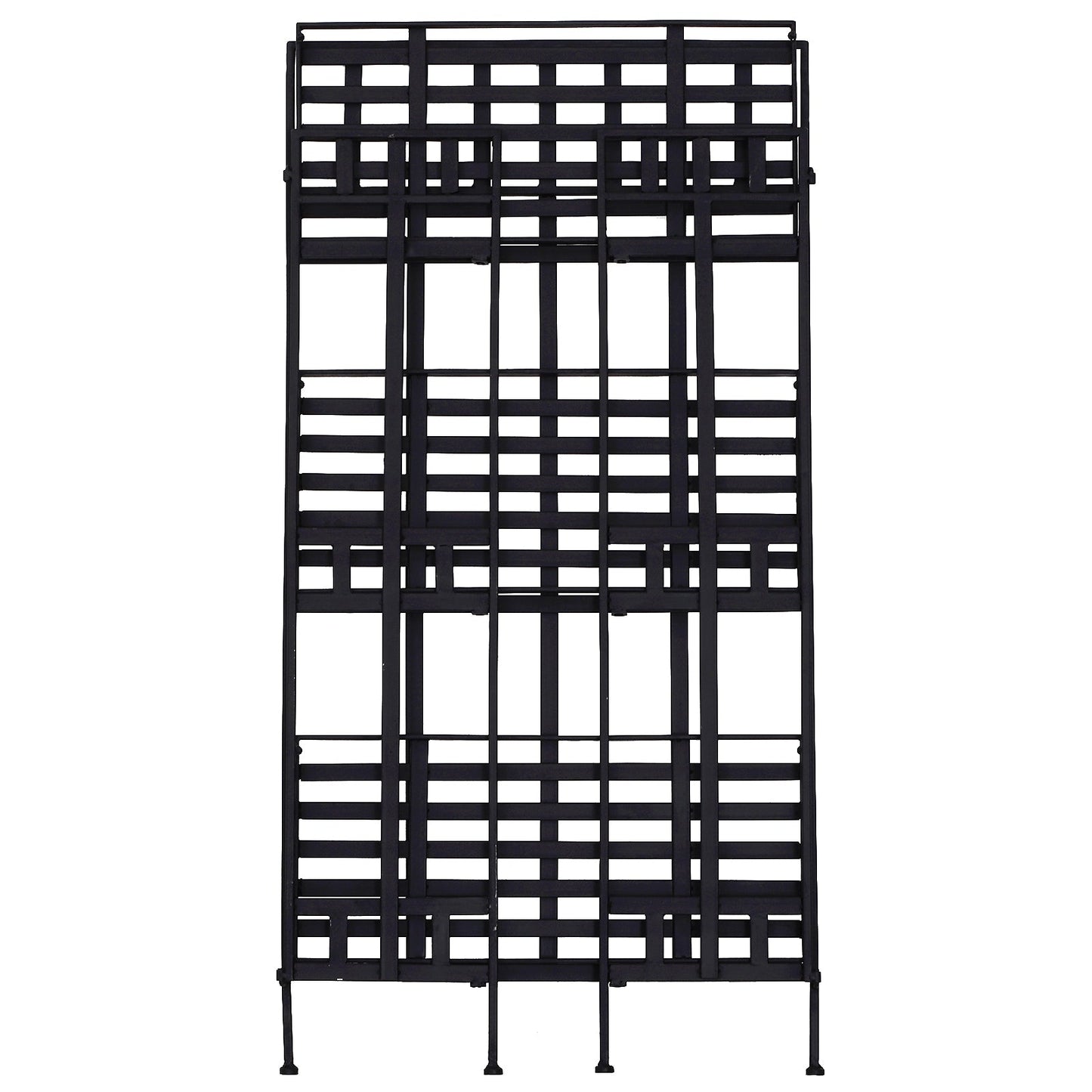 Outsunny Portable 3-Tier Plant Stand 61Lx29.5Wx120H cm Metal-Black