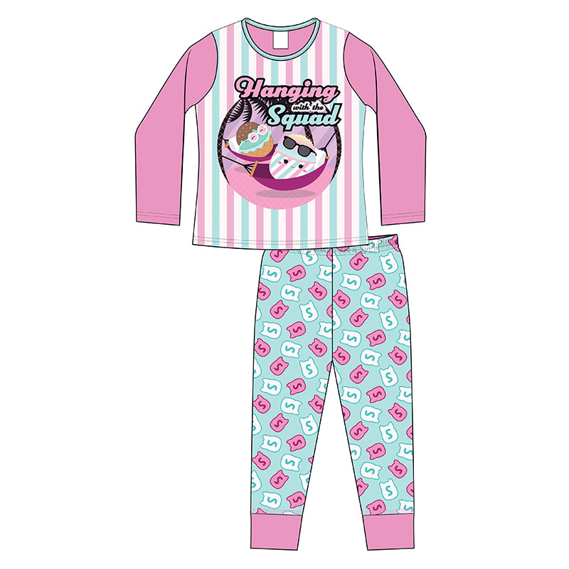 Girls Squishmallows Pyjama Set Pink And Blue - Age 5-6