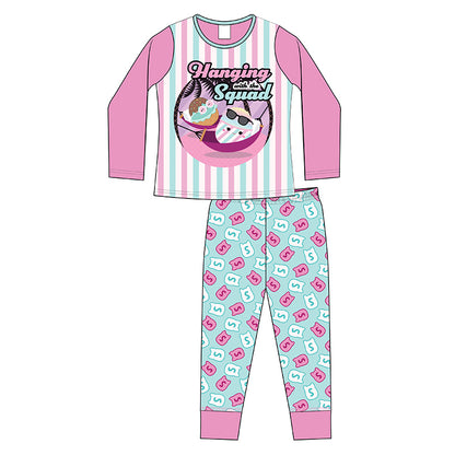 Girls Squishmallows Pyjama Set Pink And Blue - Age 11-12