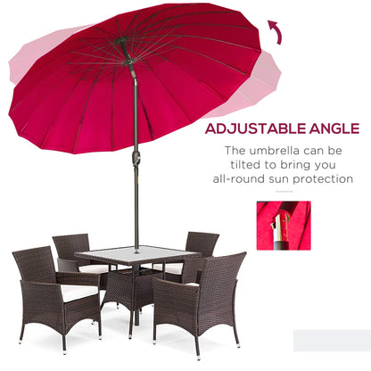 2.6m Shanghai Garden Parasol Umbrella with Crank & Tilt