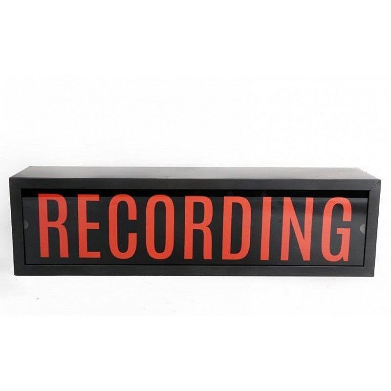 Recording Lightbox Metal Red Wall Mounted Mains Powered - 53cm