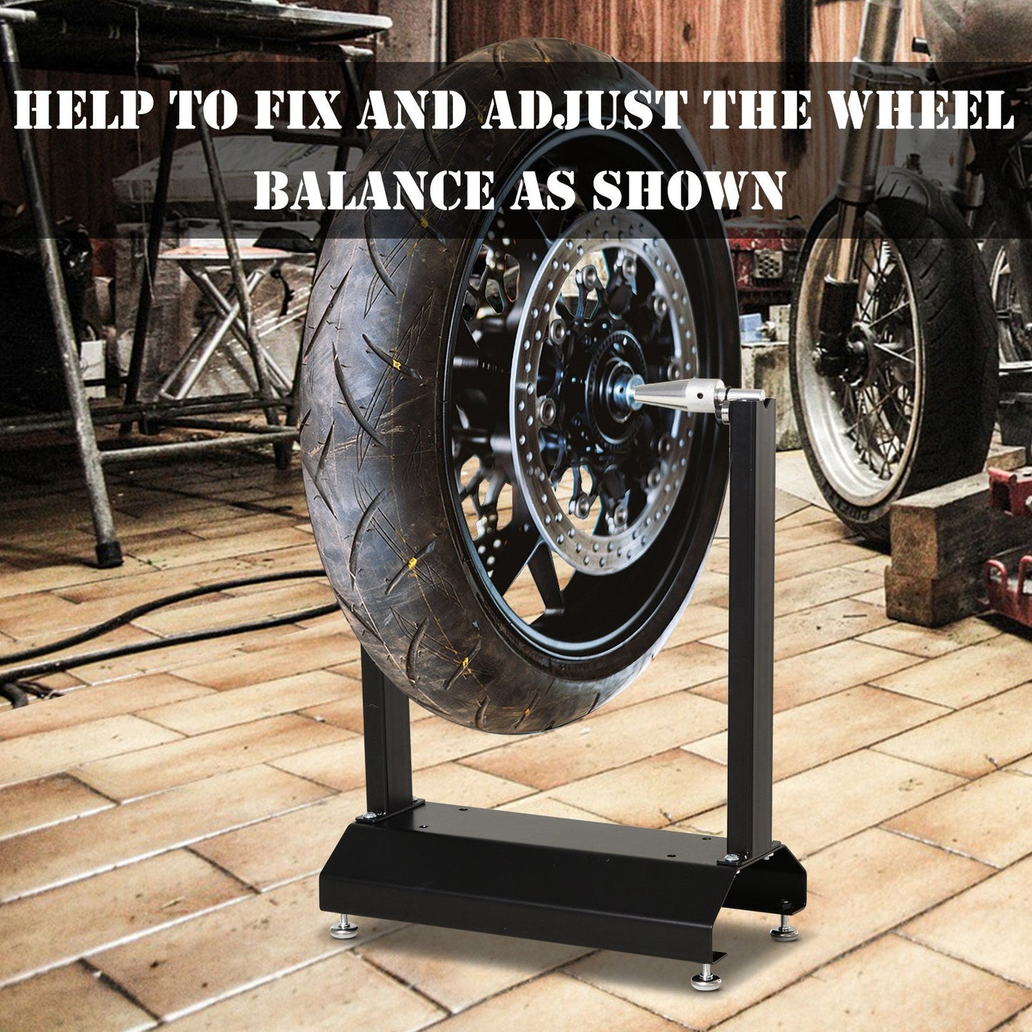 Moter Cycle Balance Wheel Stand With 0 To 25cm Adjustment by Durhand