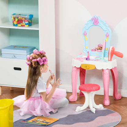 Children's 20 Pcs Beauty Dressing Table & Stool