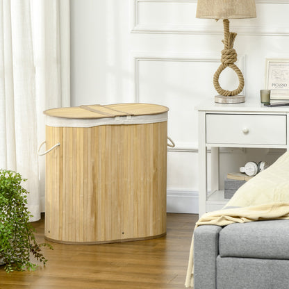 Bamboo Laundry Basket With Lid