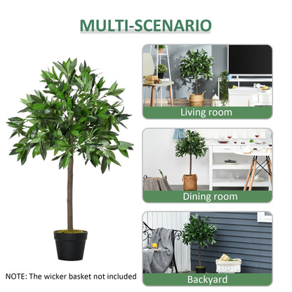 Set of 2 Artificial Bay Laurel Trees