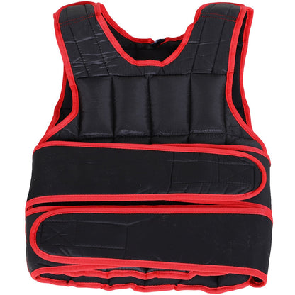 10kg Adjustable Exercise Workout Metal Sand Weight Vest Black/Red