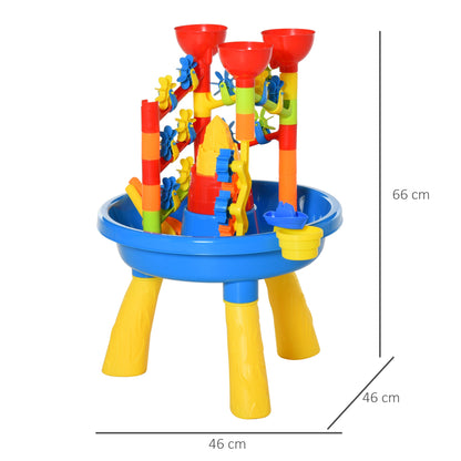 30 Pcs Sand and Water Table Beach Toy Waterpark Activities Sand Pit Playset with Accessories Garden Sandbox