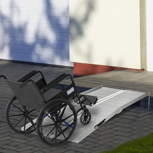 Textured Aluminum Folding Wheelchair Ramp