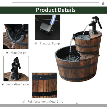 Wooden Water Pump Fountain