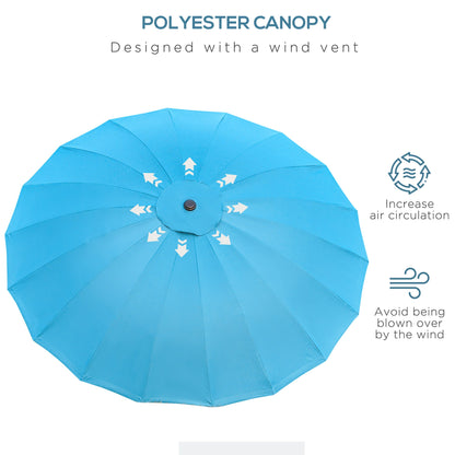 2.6m Shanghai Garden Parasol Umbrella with Crank & Tilt