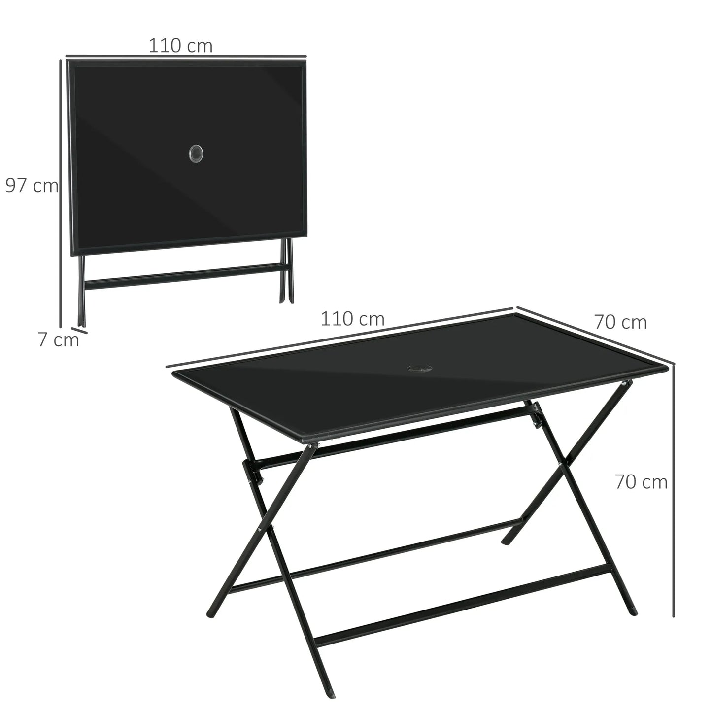 Folding Outdoor Dining Table For 6