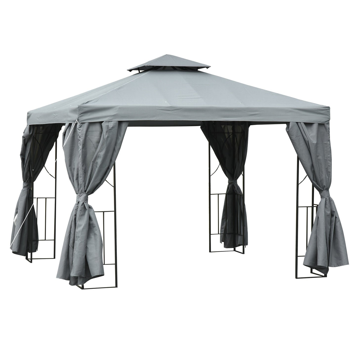 3 x 3M Metal Gazebo Garden Marquee Patio Tent Pavilion Canopy Sun Shade Shelter