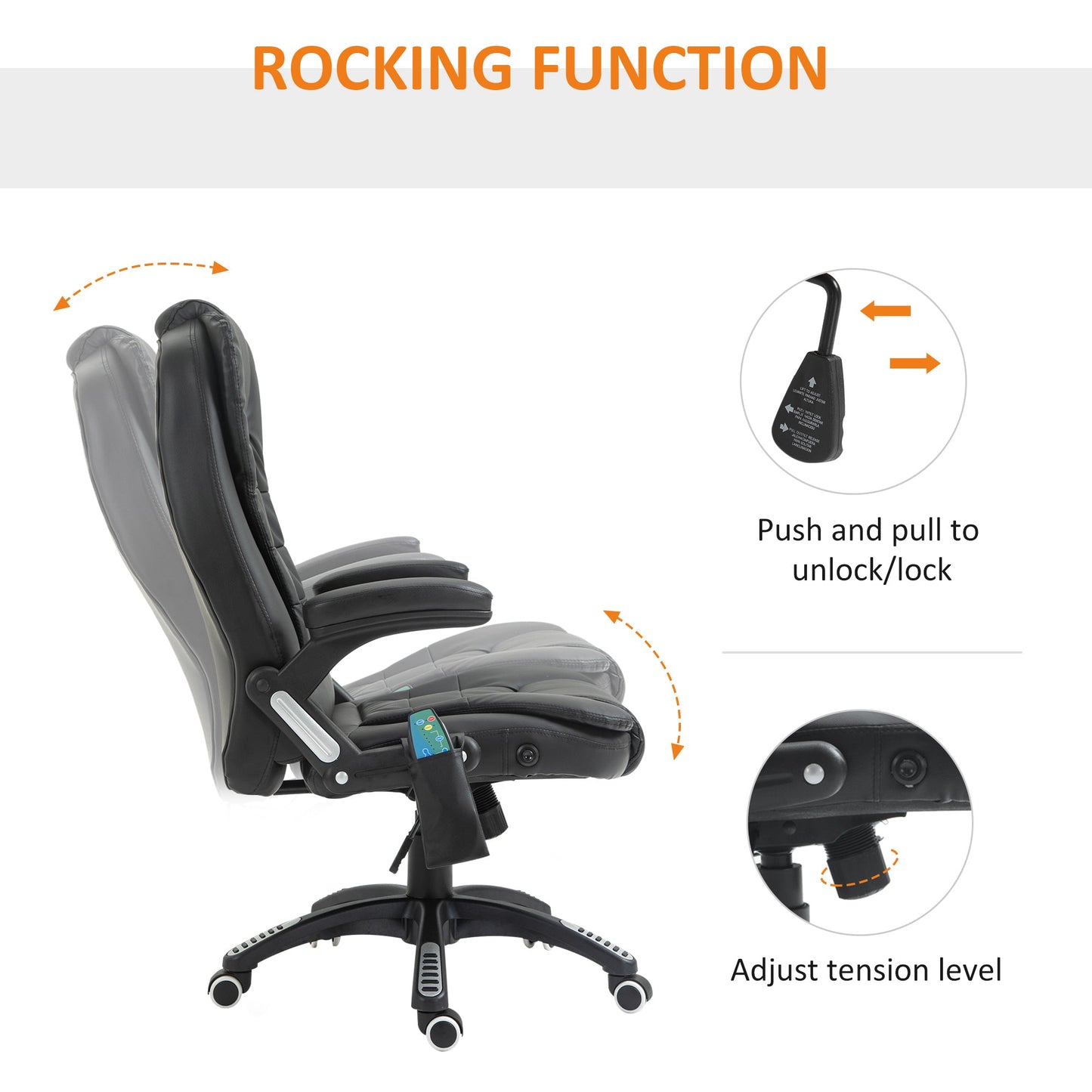 Homcom Executive Office Chair With Massage And Heat