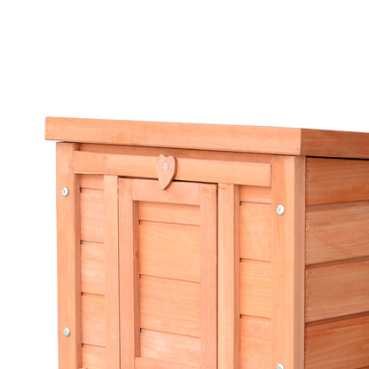 PawHut Wooden Rabbit Hutch Outdoor