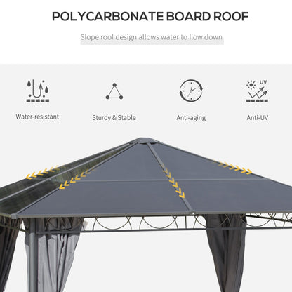 3 x 3M Hardtop Gazebo with UV Resistant Polycarbonate Roof