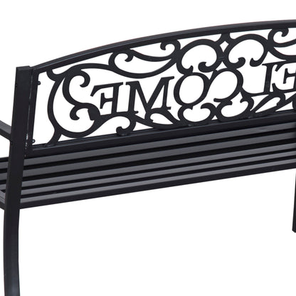 126Lx60Wx85H cm Steel Bench-Black