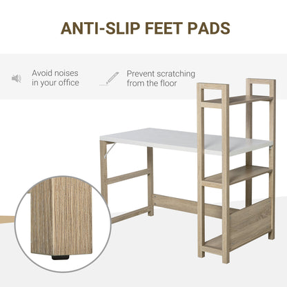 Computer Desk with 3 Tier Storage Shelves