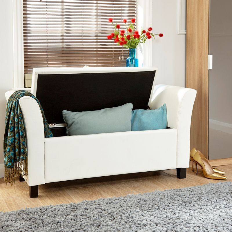 Verona Window Seat Faux Leather White