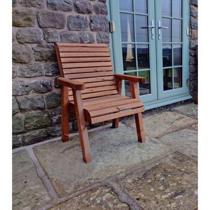 Swedish Redwood Garden Armchair Chair by Churnet Valley