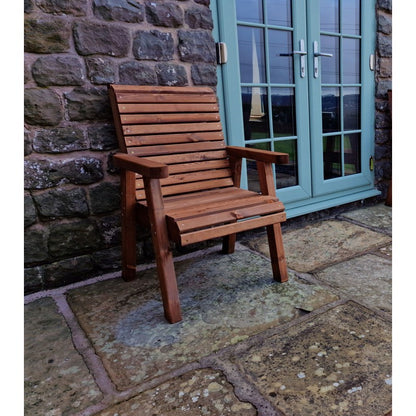 Swedish Redwood Garden Armchair Chair by Churnet Valley