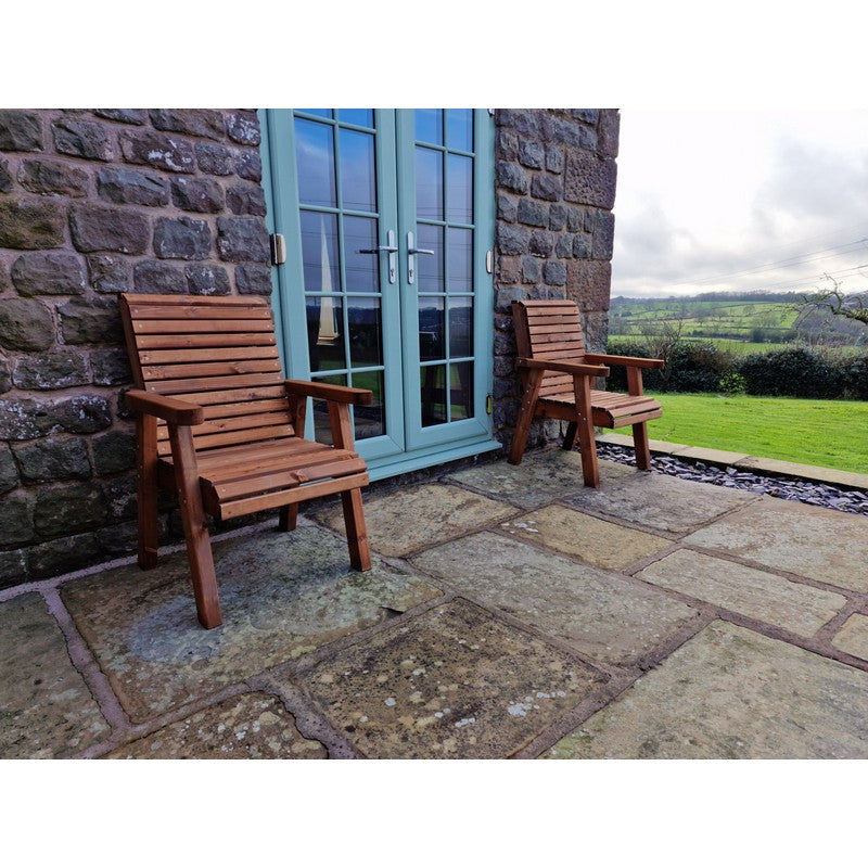 Swedish Redwood Garden Armchair Chair by Churnet Valley