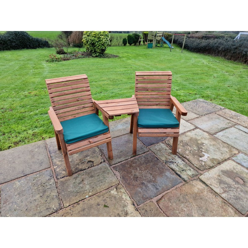 Swedish Redwood Angled Garden Tete a Tete by Churnet Valley - 2 Seats