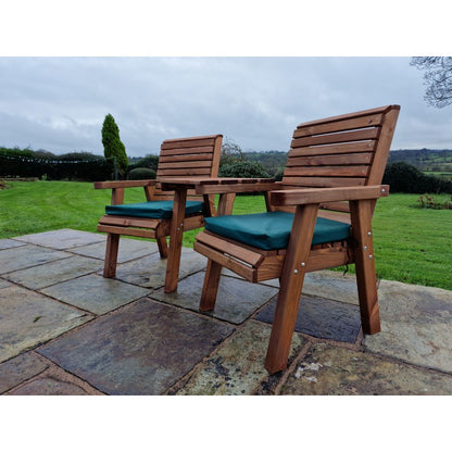 Swedish Redwood Angled Garden Tete a Tete by Churnet Valley - 2 Seats