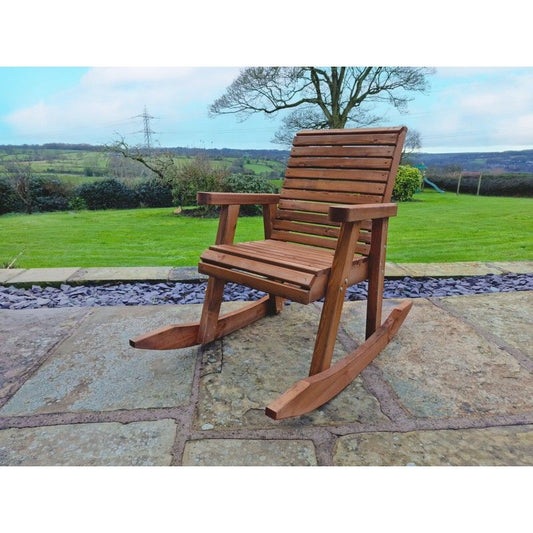 Swedish Redwood Garden Rocking Chair by Churnet Valley