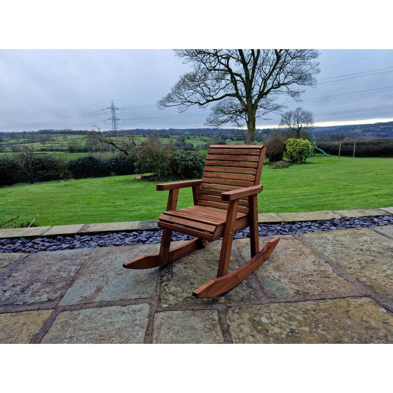 Swedish Redwood Garden Rocking Chair by Churnet Valley