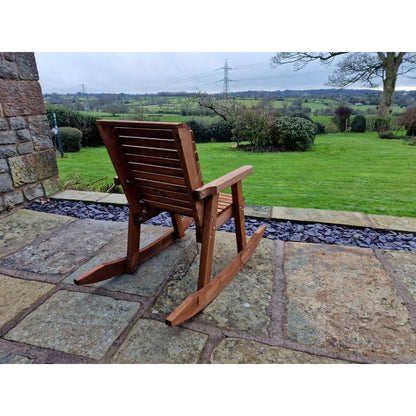 Swedish Redwood Garden Rocking Chair by Churnet Valley