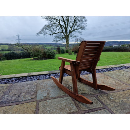 Swedish Redwood Garden Rocking Chair by Churnet Valley