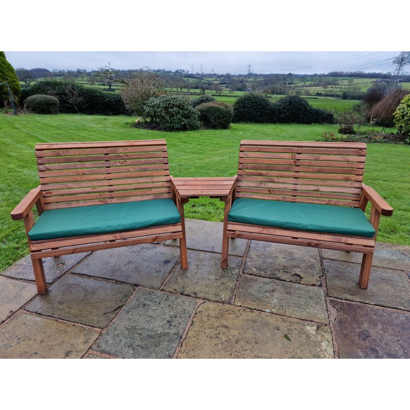 Swedish Redwood Angled Garden Tete a Tete by Churnet Valley - 4 Seat