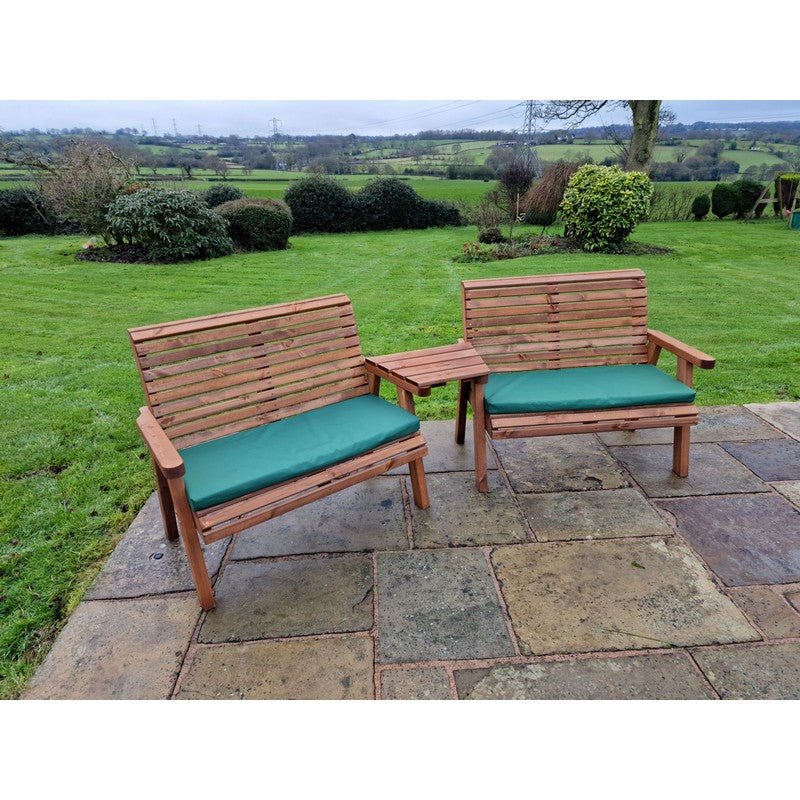 Swedish Redwood Angled Garden Tete a Tete by Churnet Valley - 4 Seat