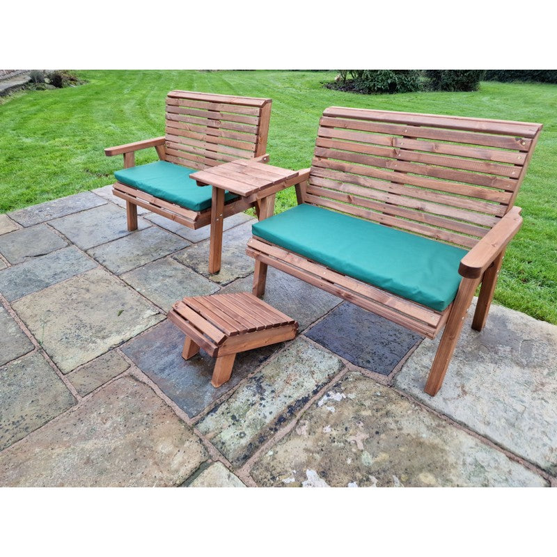 Swedish Redwood Straight Garden Tete a Tete by Churnet Valley - 4 Seat