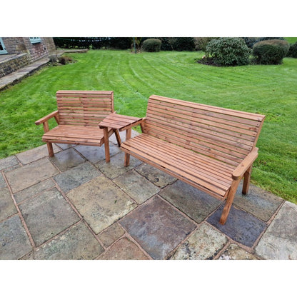 Swedish Redwood Angled Garden Tete a Tete by Croft - 5 Seat