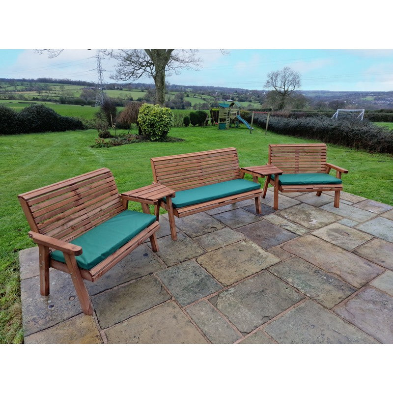 Swedish Redwood Angled Garden Tete a Tete by Churnet Valley - 7 Seats