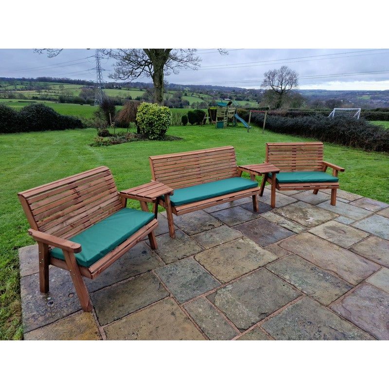 Swedish Redwood Angled Garden Tete a Tete by Churnet Valley - 7 Seats