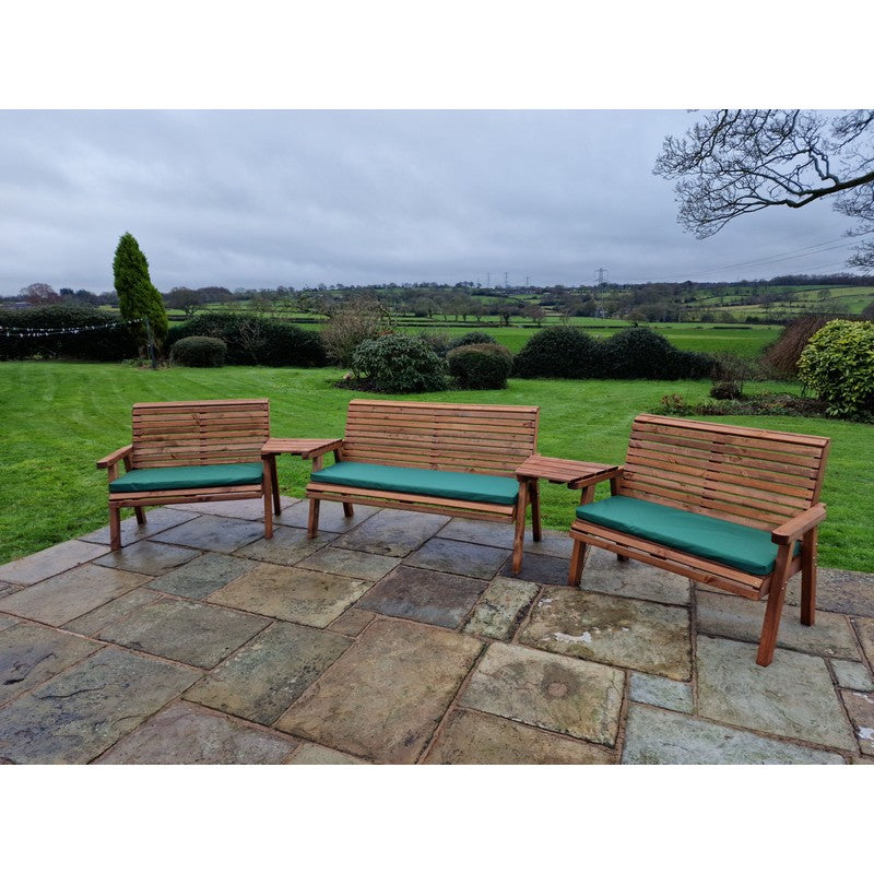 Swedish Redwood Angled Garden Tete a Tete by Churnet Valley - 7 Seats