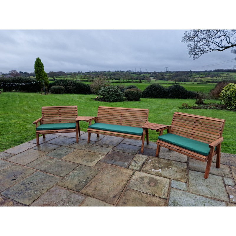 Swedish Redwood Angled Garden Tete a Tete by Churnet Valley - 7 Seats