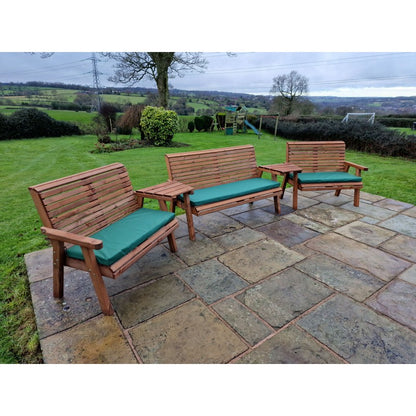 Swedish Redwood Angled Garden Tete a Tete by Churnet Valley - 7 Seats