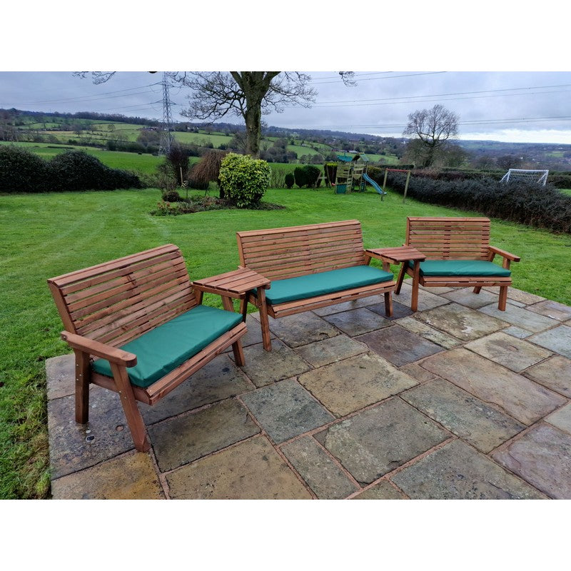 Swedish Redwood Angled Garden Tete a Tete by Churnet Valley - 7 Seats